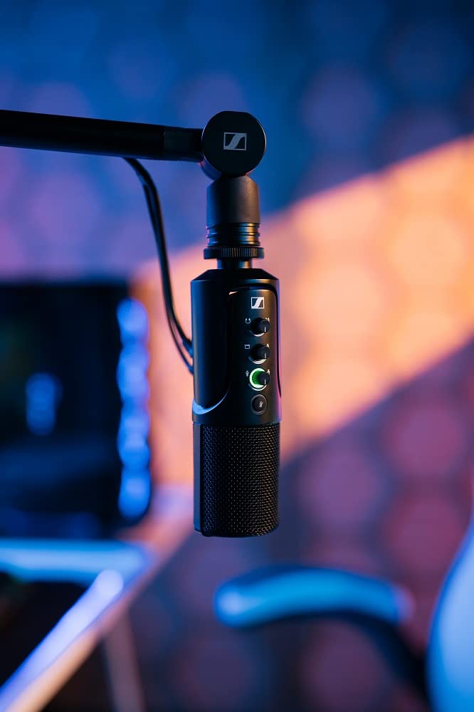 Sennheiser Professional Profile USB Microphone Streaming Set with Boom Arm, 3 m USB-C Cable & Mic Pouch