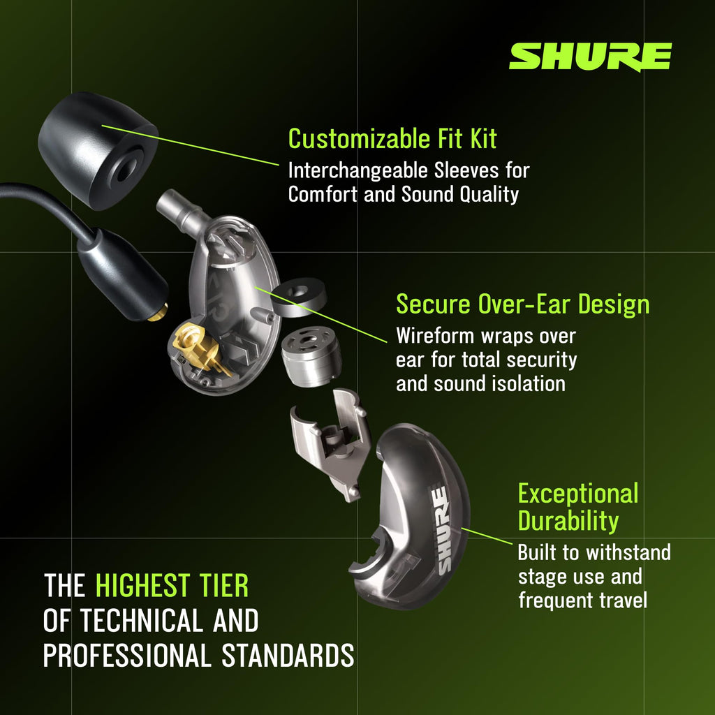 Shure SE215 PRO Sound Isolating Wired Earbuds - Clear