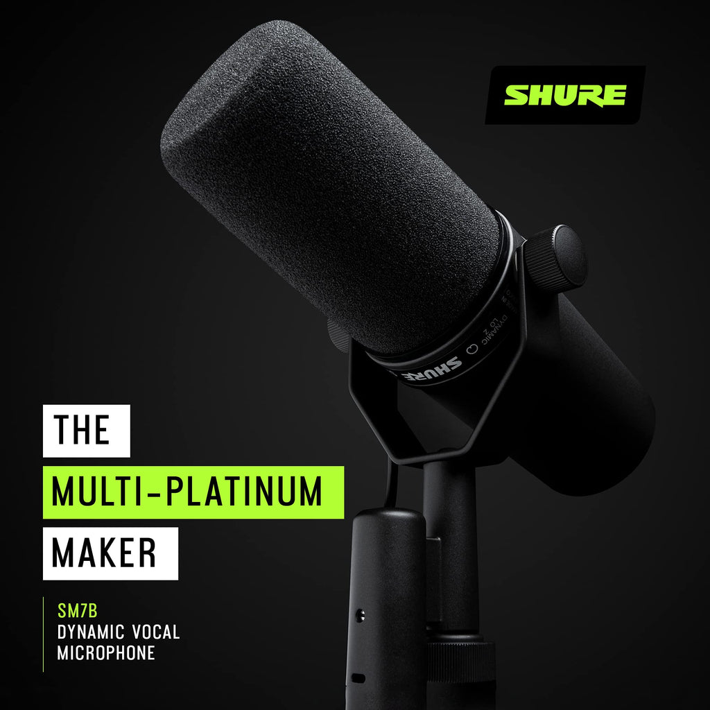 Shure SM7B Dynamic Vocal Microphone for Podcasting & Streaming