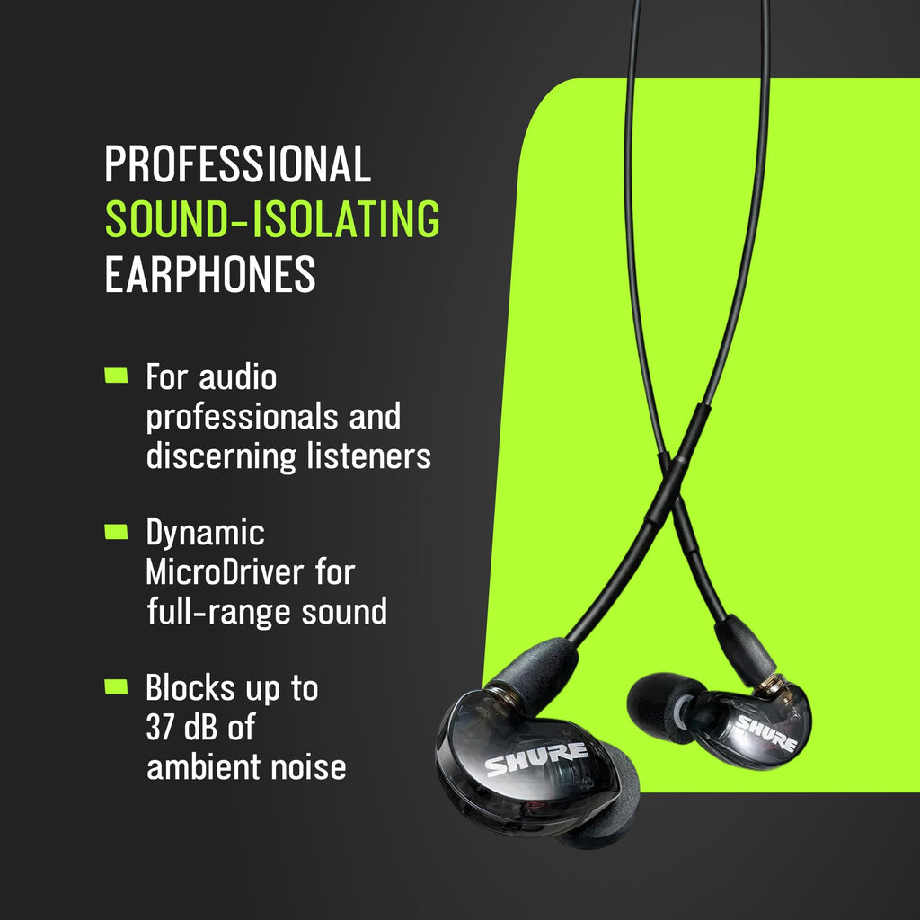 Shure SE215 PRO Sound Isolating Wired Earbuds - Clear
