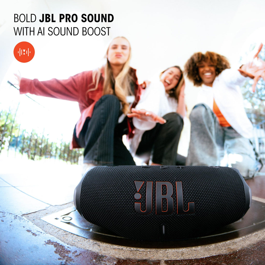 JBL Charge 6 Portable Bluetooth Speaker, Waterproof, Drop-Proof - Black