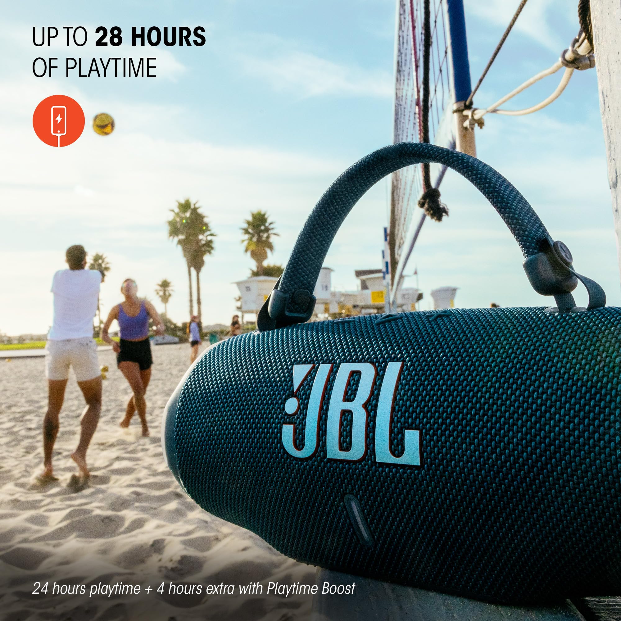 JBL Charge 6 Portable Bluetooth Speaker, Waterproof, Drop-Proof - Black