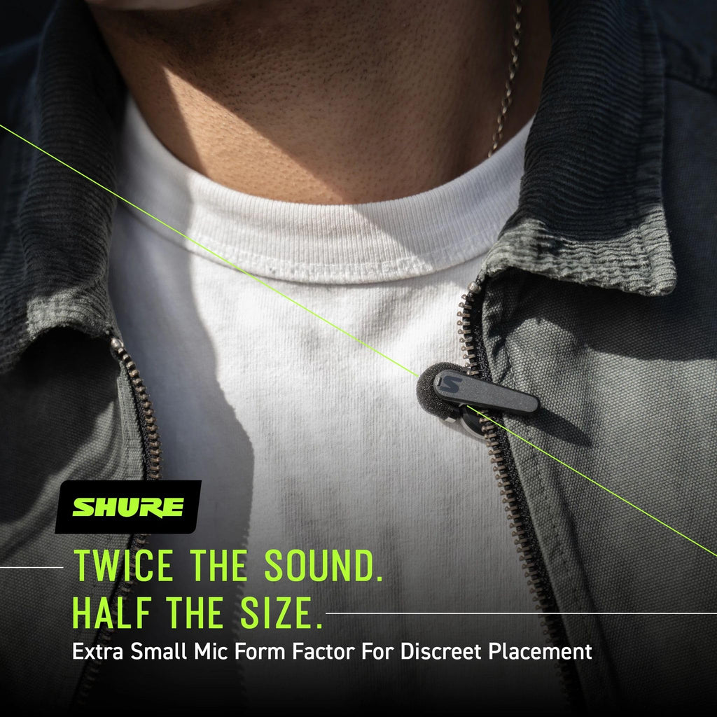 Shure MoveMic One - Pro Direct to Phone Wireless Lavalier Microphone for iPhone & Android, Bluetooth Mini Mic, 24 Hours Charge, Quick Set Up, IPX4, Compact & Portable Clip Lav (MV-ONE-Z7)