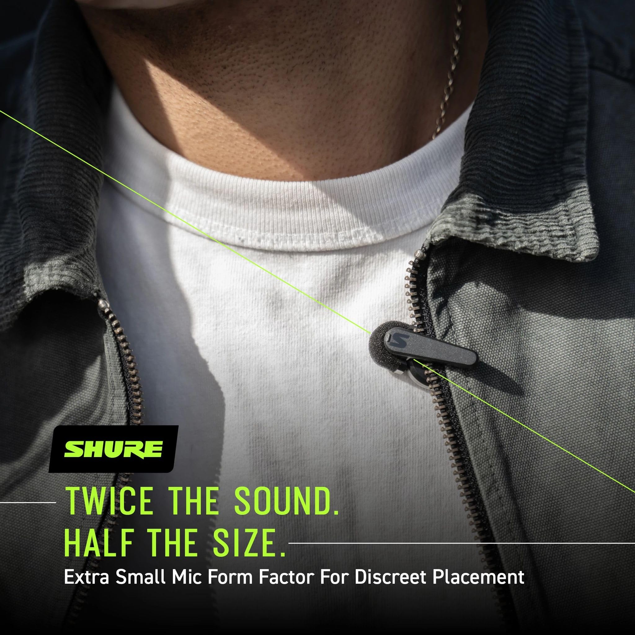 Shure MoveMic One - Pro Direct to Phone Wireless Lavalier Microphone for iPhone & Android, Bluetooth Mini Mic, 24 Hours Charge, Quick Set Up, IPX4, Compact & Portable Clip Lav (MV-ONE-Z7)