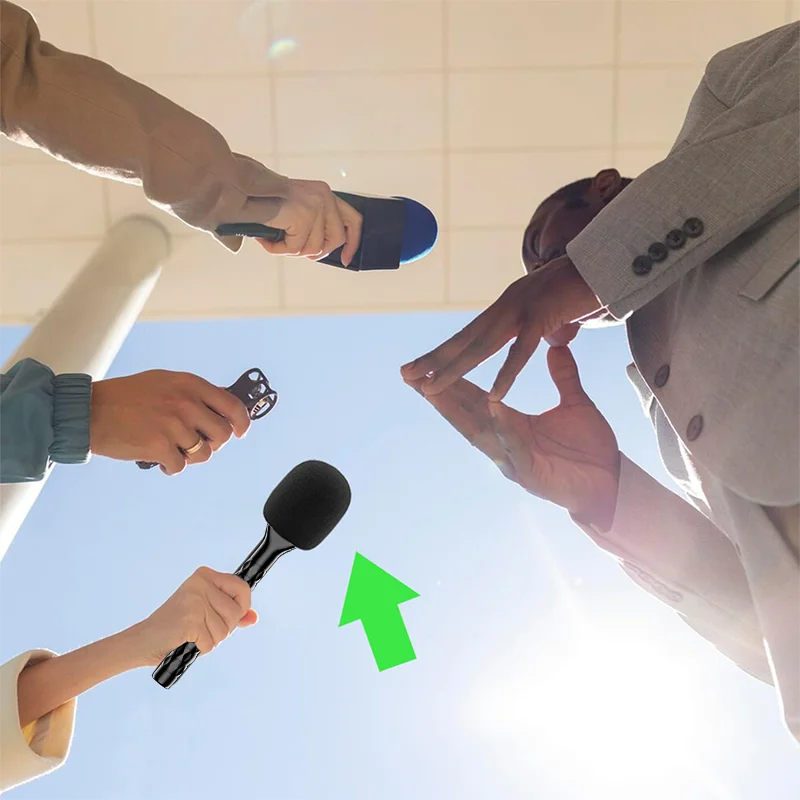 3 in 1 Handheld Holder Stick H1 Wireless Microphone for Live Karaoke Studio Interview Outdoor Recording Mic