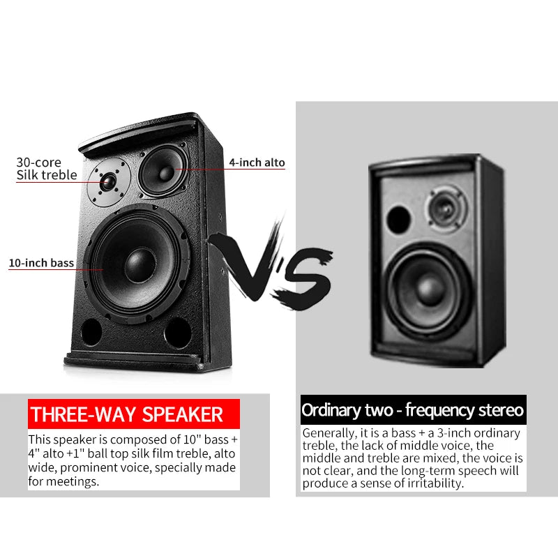10 "Professional audio speakers 200w karaoke speakers for conference presentation stage performances
