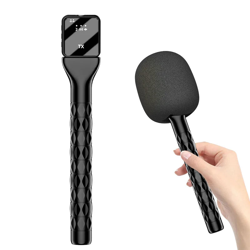 3 in 1 Handheld Holder Stick H1 Wireless Microphone for Live Karaoke Studio Interview Outdoor Recording Mic