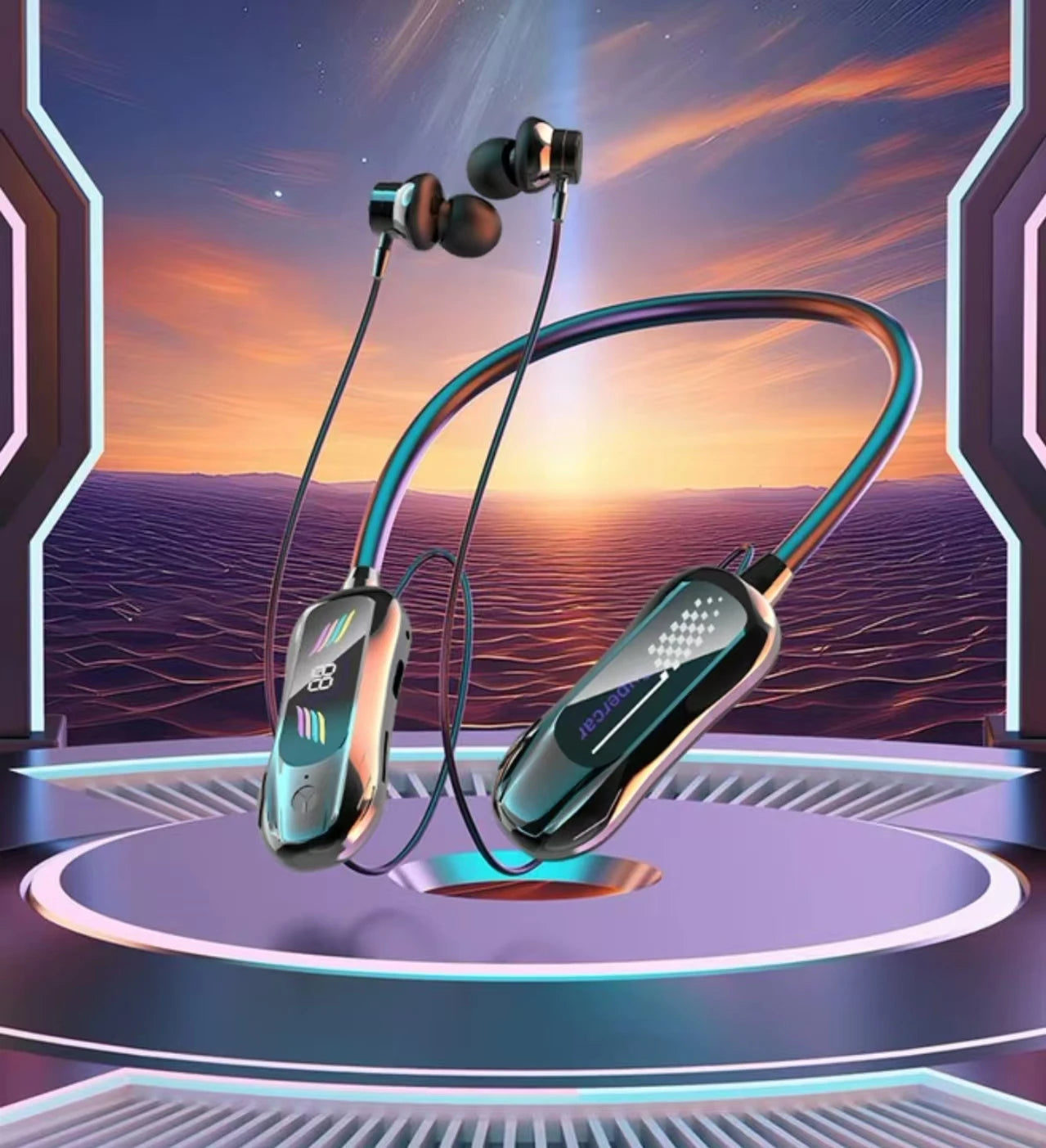 2025 New Digital LED Display Type-C Fast Charging Sport Earbuds jl Magnetic Wireless Gaming Karaoke Headsets Return Feature