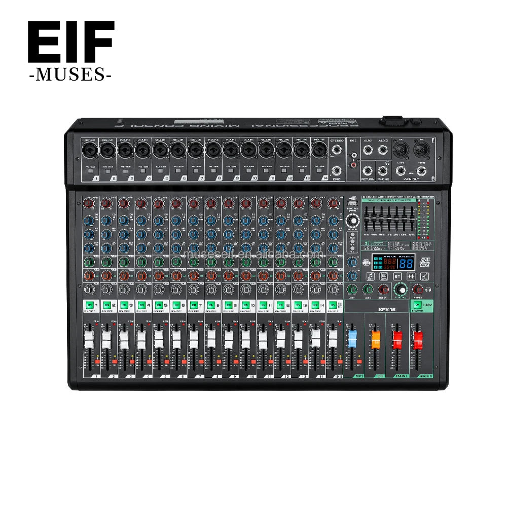 16 Channel Professional Audio Music Mixer With Digital Effect Processor Blueteeth Connection Karaoke DJ Mixer Audio