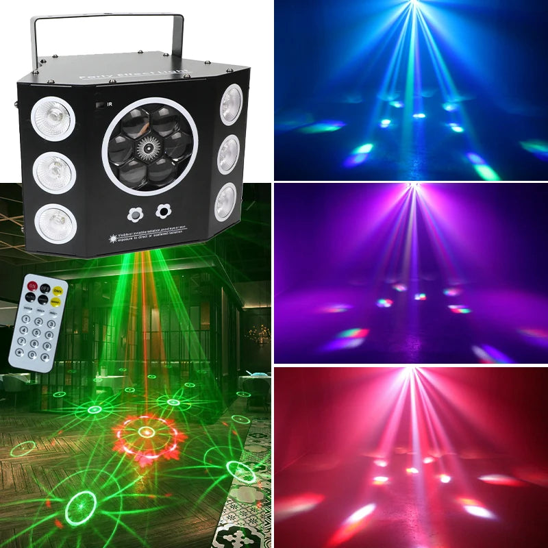 100W UV DJ Lights Bee Eye Strobe Stage Disco Light Beam Pattern DMX Control Wedding Bar Karaoke Church Show Party Lighting