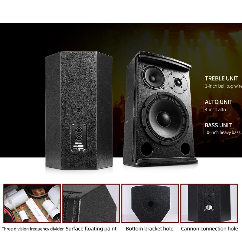10 "Professional audio speakers 200w karaoke speakers for conference presentation stage performances