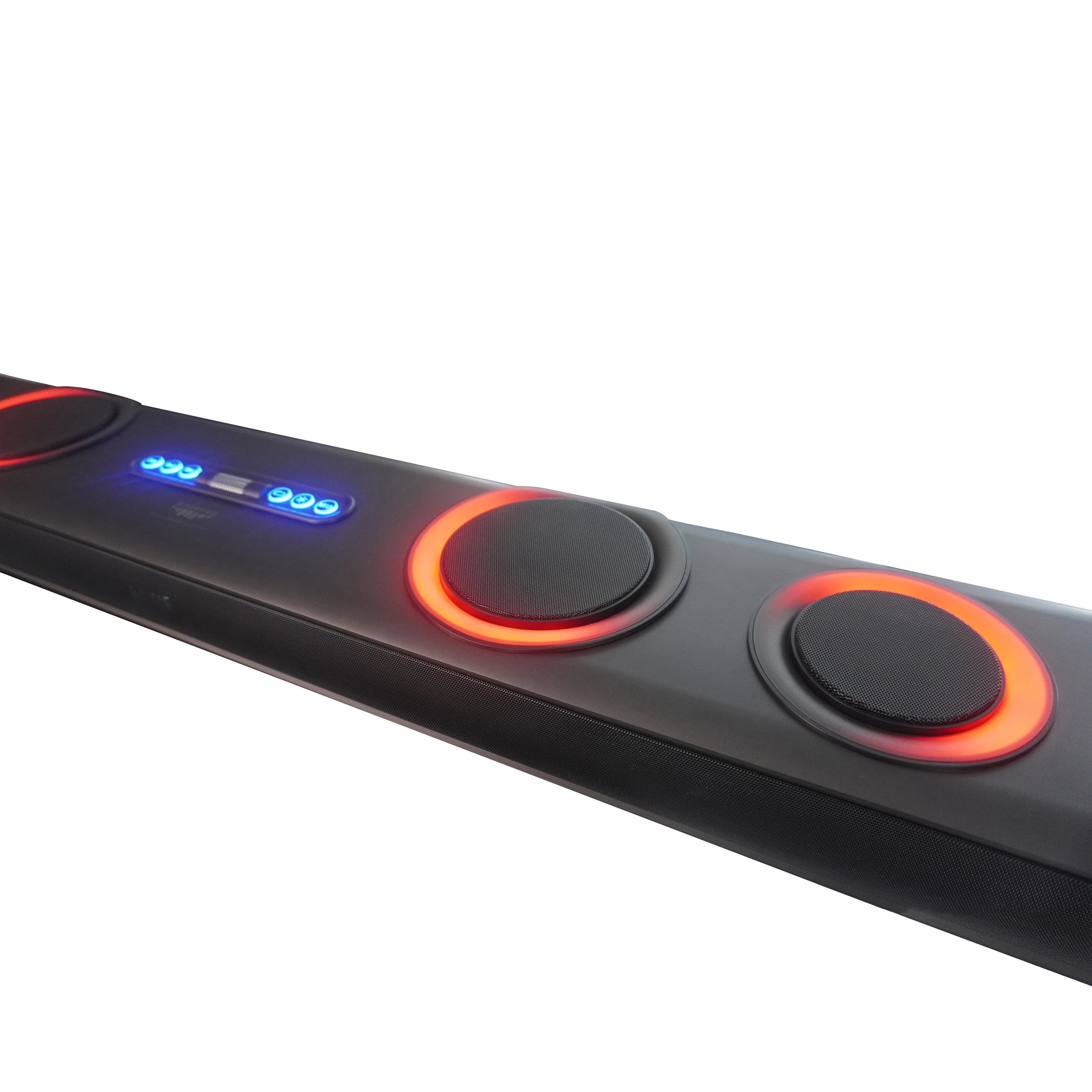 2.1CH for Karaoke Home Theatre Soundbar with Built-In Subwoofer 8 Speakers & Wireless Microphone for Family Entertainment