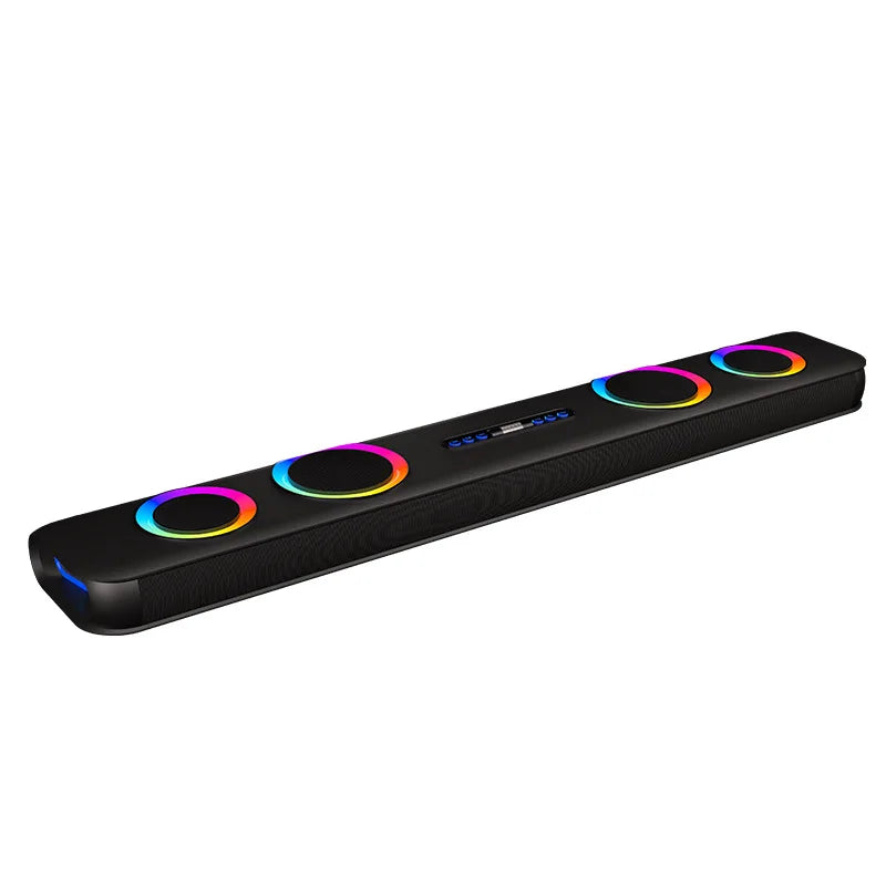 2.1CH for Karaoke Home Theatre Soundbar with Built-In Subwoofer 8 Speakers & Wireless Microphone for Family Entertainment