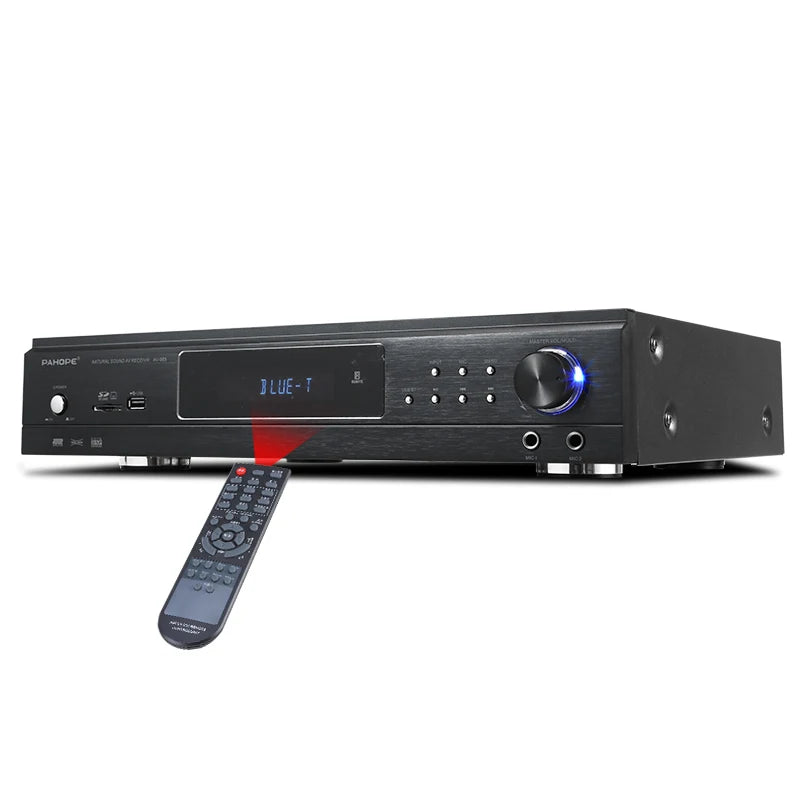 5.1 Home Theater System Amplifier, 6-channel Hi-Fi BT AV Karaoke Subwoofer Audio Power Amplifier