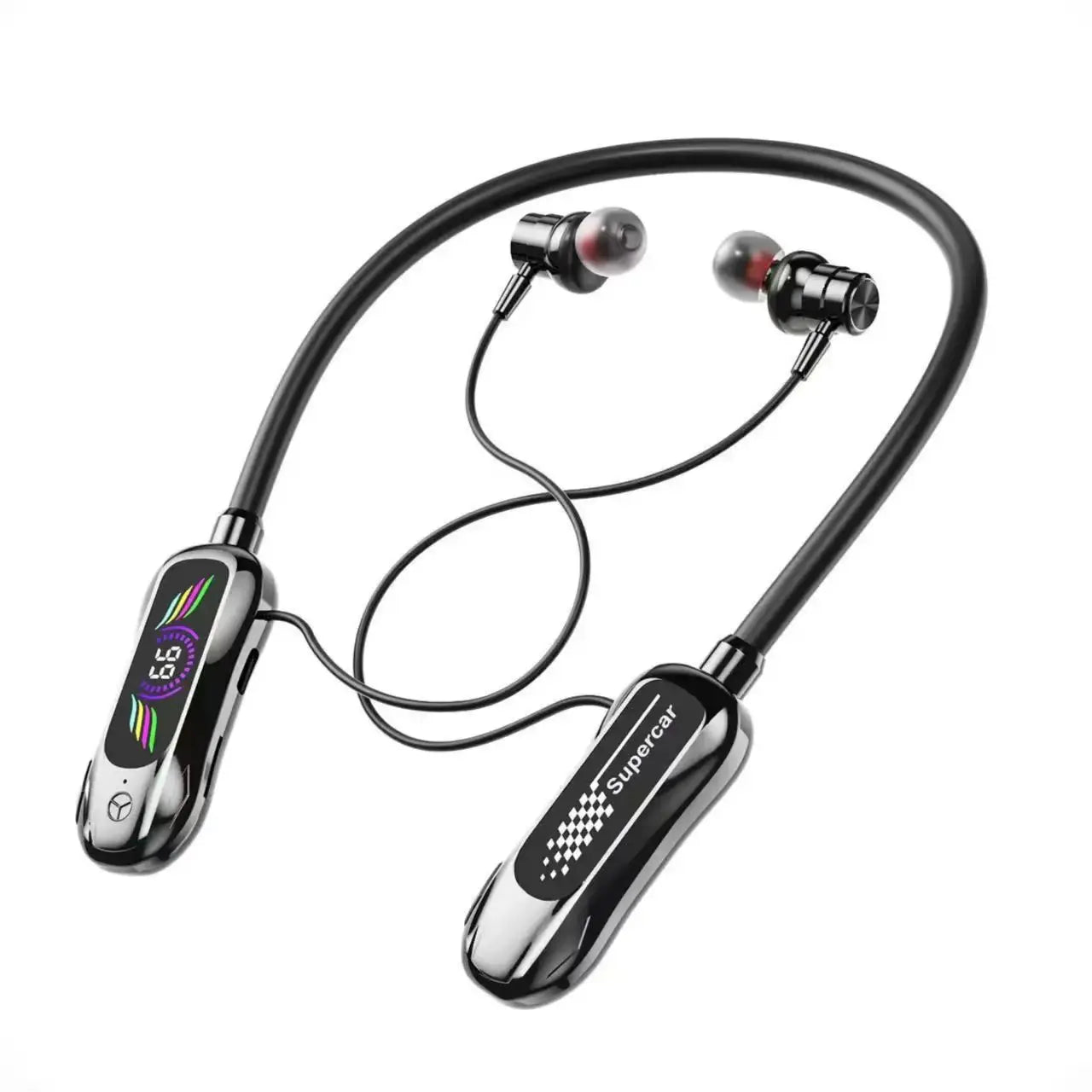 2025 New Digital LED Display Type-C Fast Charging Sport Earbuds jl Magnetic Wireless Gaming Karaoke Headsets Return Feature