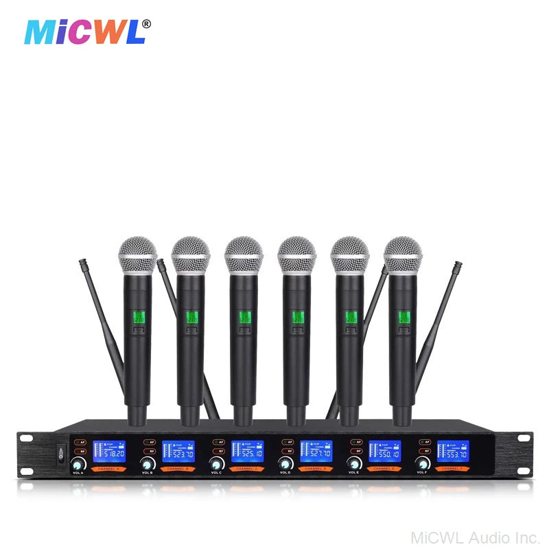 MiCWL - SM Series SLX288/SLX2 Super Cardioid, Dynamic (6) Channel Digital UHF Wireless Microphone System