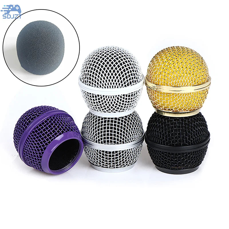 Steel Mesh Windscreen Replacement with Internal Foam Filter. Fits Shure models and Most Dynamic Microphones!