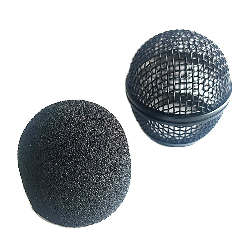 Steel Mesh Windscreen Replacement with Internal Foam Filter. Fits Shure models and Most Dynamic Microphones!